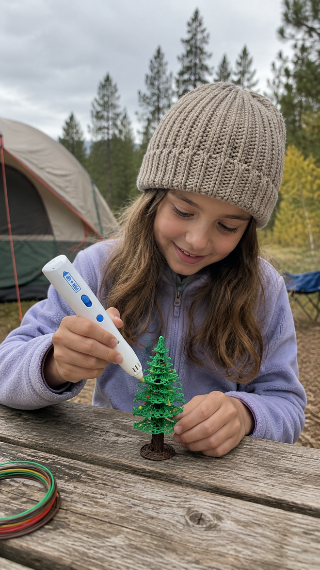 Enfant qui crée avec le stylo Pen'Up 3D