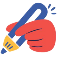 Kinderhand, die den 3D-Stift hält