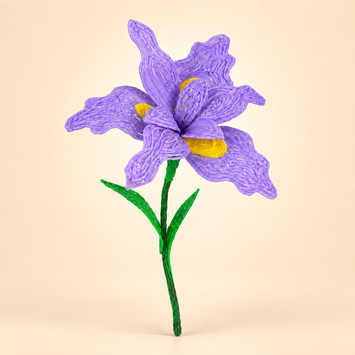 Iris violeta realizado con el bolígrafo 3D Pen'Up y el Kit Floral