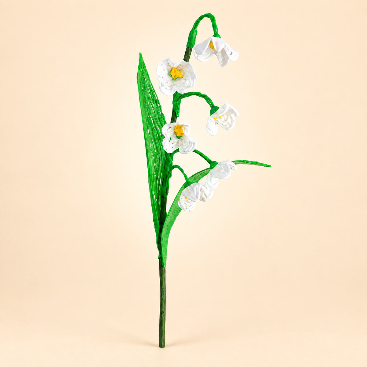 Ramillete de lirio de los valles realizado con el bolígrafo 3D Pen'Up con el Kit Floral