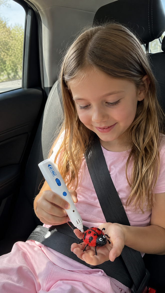 Enfant qui crée avec le stylo Pen'Up 3D