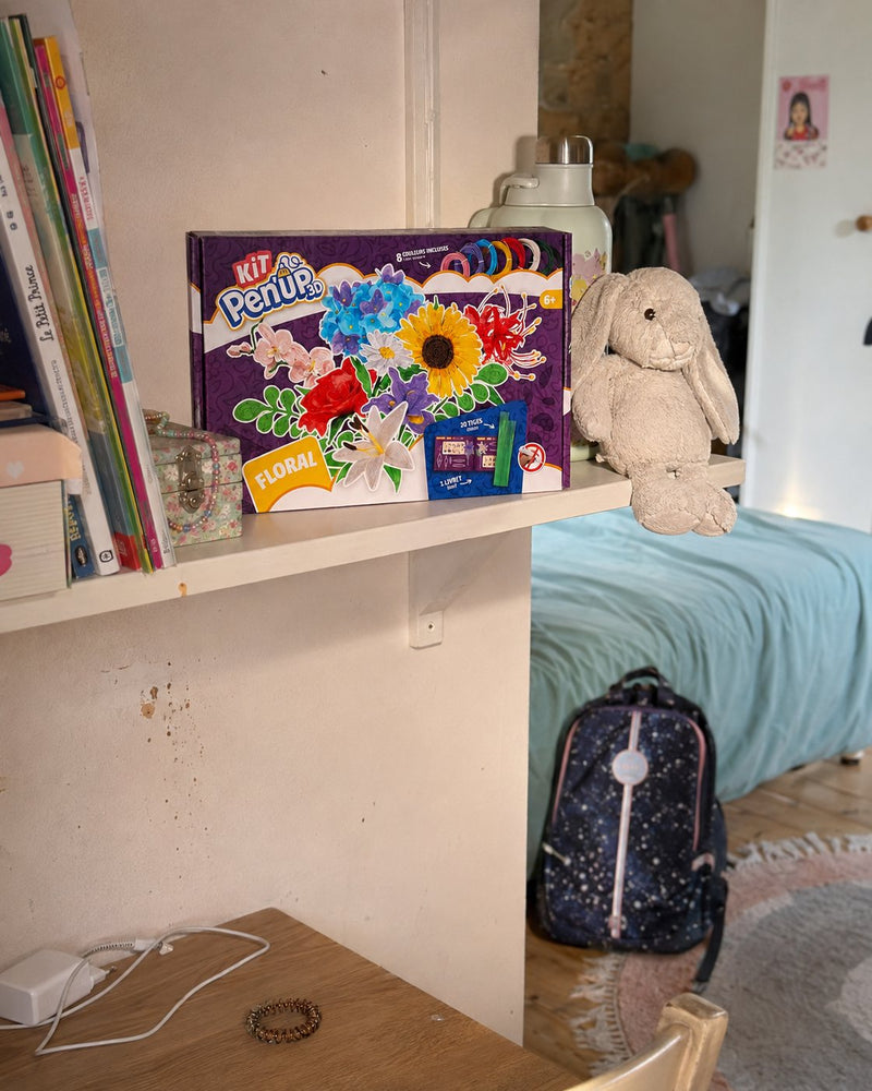 El kit tiene su lugar en la estantería, con los libros.