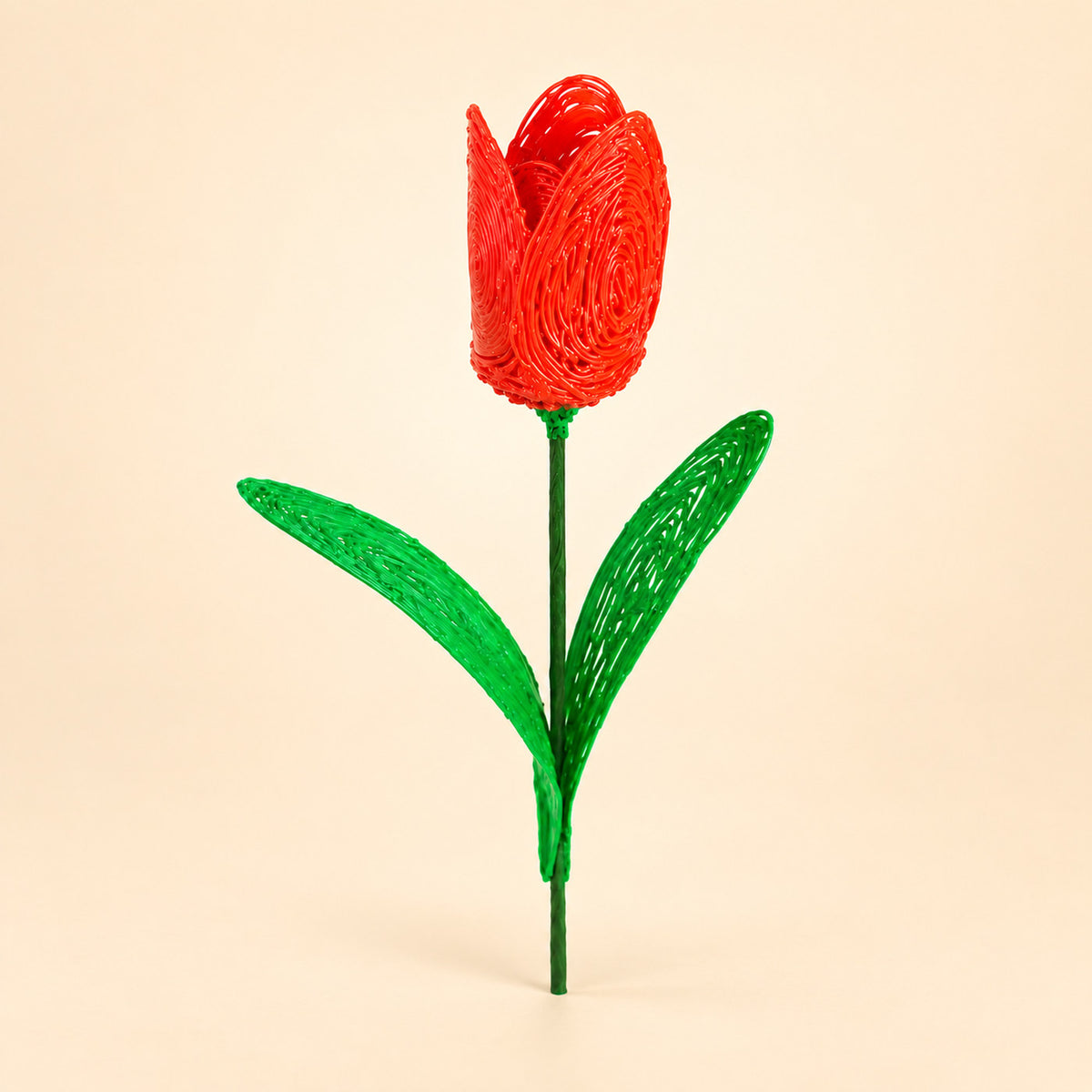 Tulipán rojo realizado con el bolígrafo 3D Pen'Up con el Kit Floral